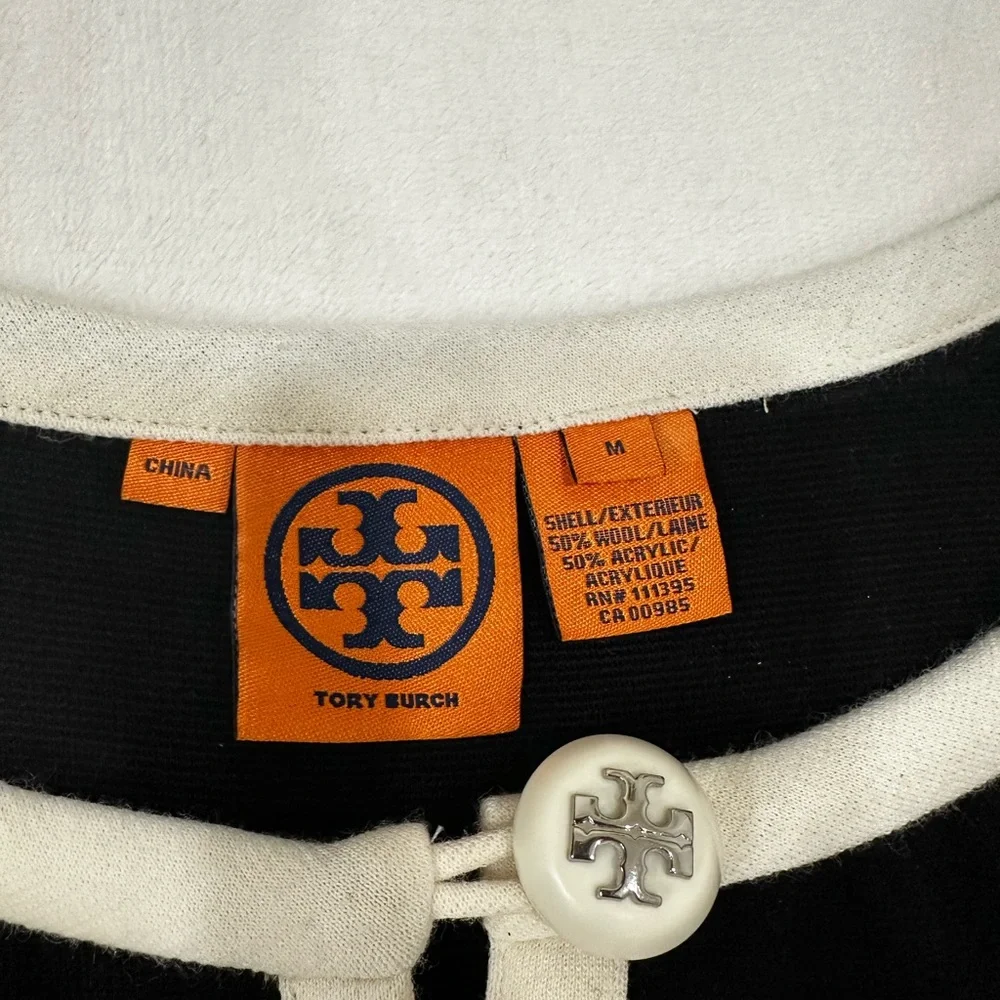 Tory Burch Women's Black Wool Knit Dress Long Sleeve, Size M. - Picture 7 of 13